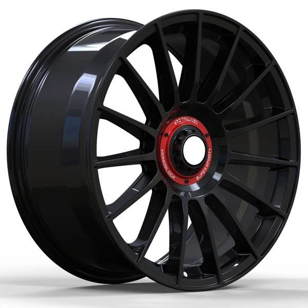 Black Full Painted Multi-spokes Flow Form Wheels KOKO